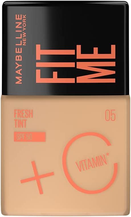 Maybelline New York Fit Me Fresh Tint Foundation with SPF 50 & Vitamin C – Natural Coverage