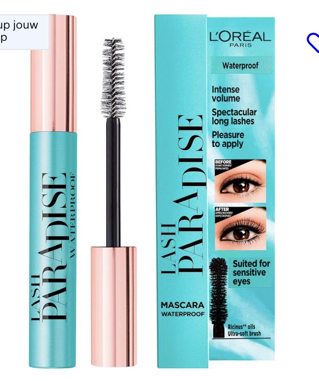 L'Oréal Paris Voluminous Lash Paradise Waterproof Mascara – Black, Long-Lasting Volume