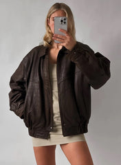 Women Handmade Brown Oversize Bomber Lambskin Soft Real Leather Jacket | Genuine Leather Jacket