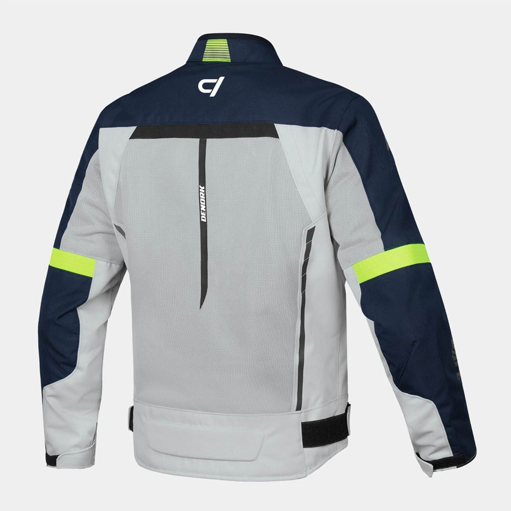 GALAXY MESH / SILVER-DEEP BLUE-NEON YELLOW / SUMMER MOTORCYCLE JACKETS