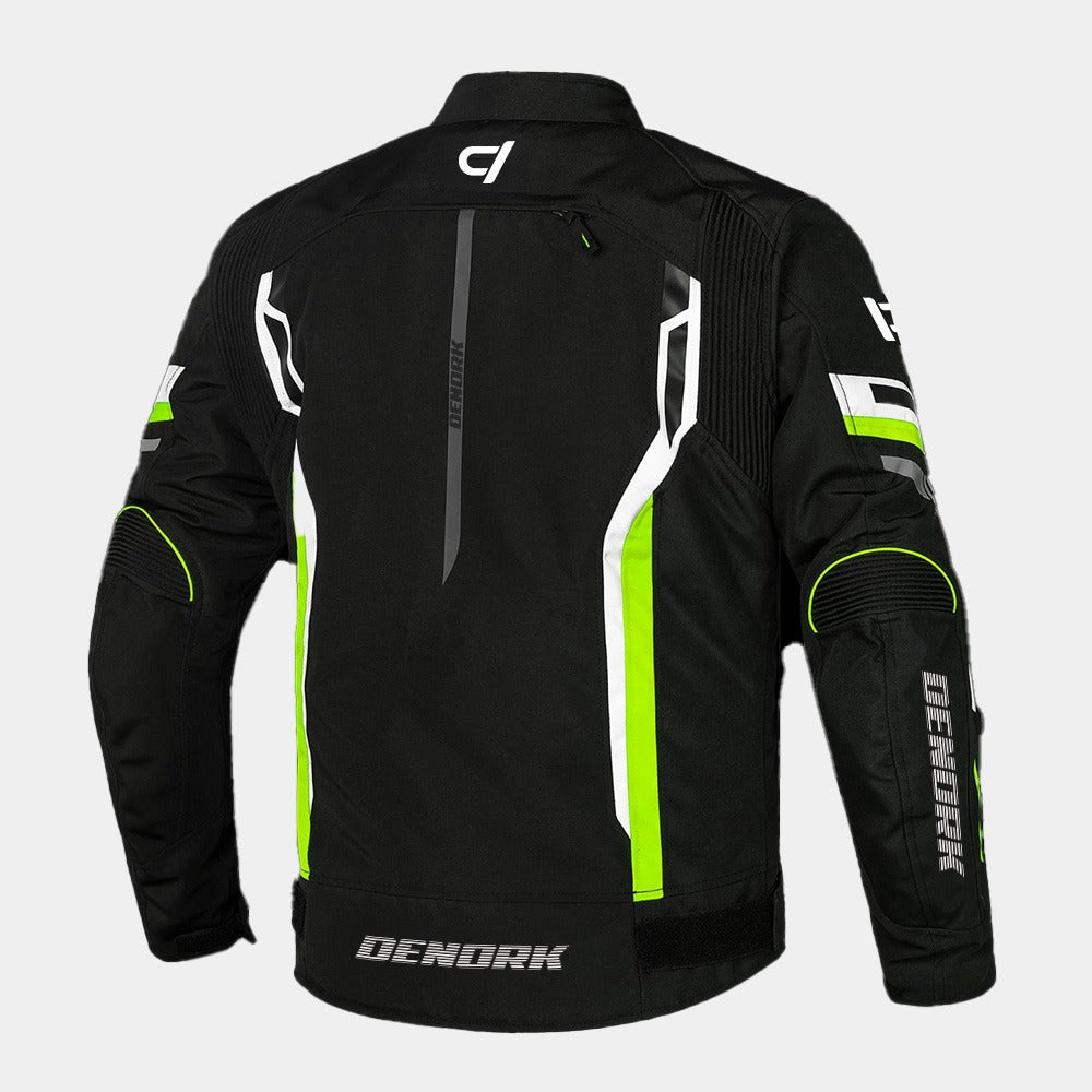 HUNZA / BLACK-WHITE-NEON YELLOW / MOTORCYCLE JACKET