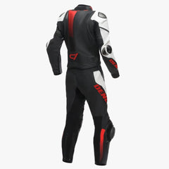 SPECTRE / BLACK WHITE RED / MOTORBIKE RACING LEATHER SUIT