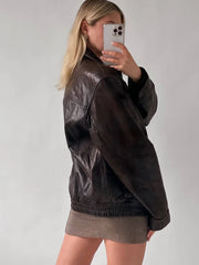 Women Oversize Bomber Handmade Lambskin Soft Genuine Leather Jacket, Ladies Casual Jacket