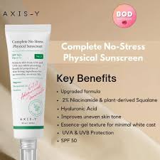 AXIS-Y Complete No-Stress Sunscreen – Lightweight, Soothing & SPF 50+ Protection